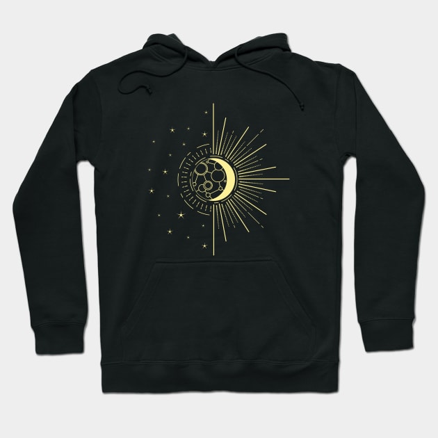 Sun & Moon Eclipse Geometric Hoodie by thehousekat